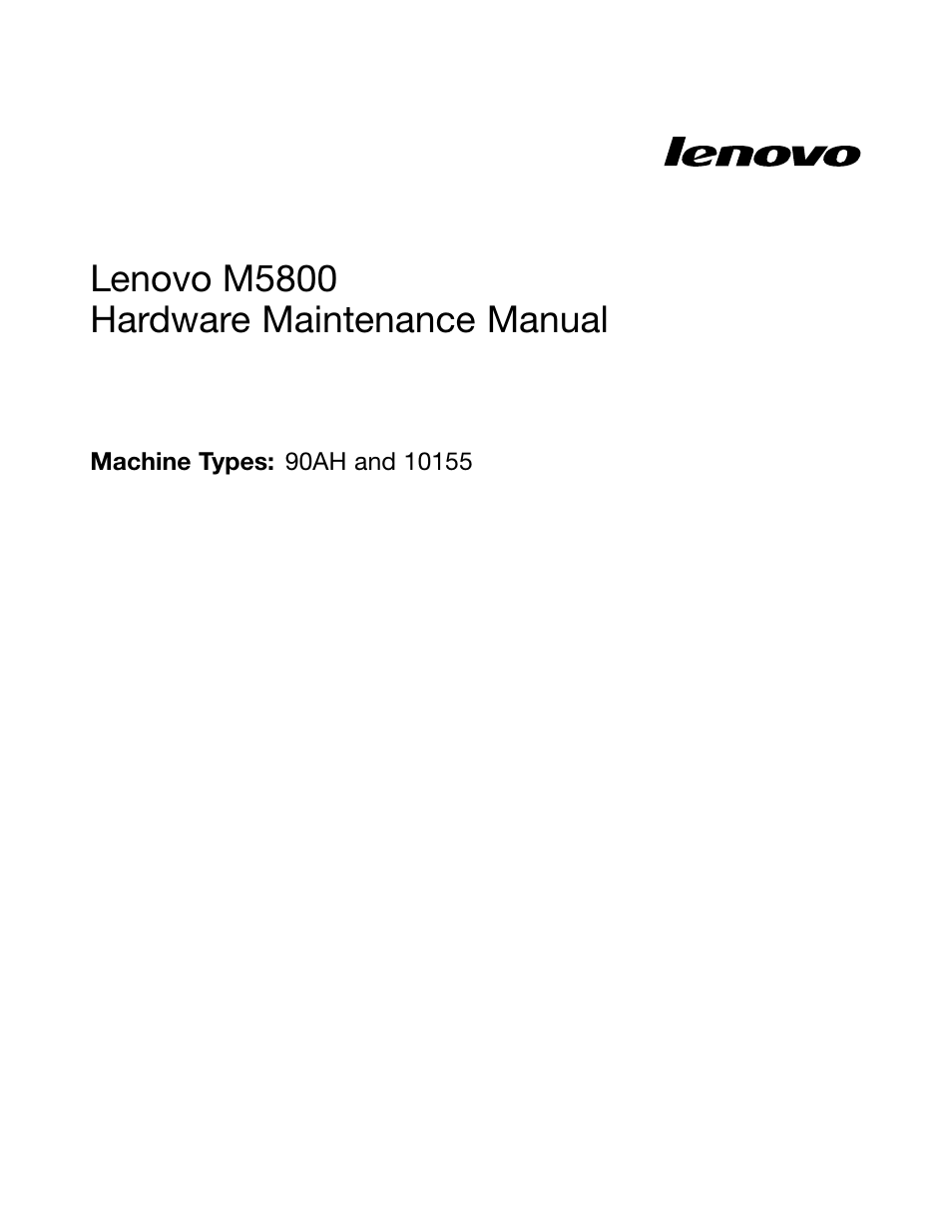 Lenovo M5800 Desktop User Manual | 120 pages