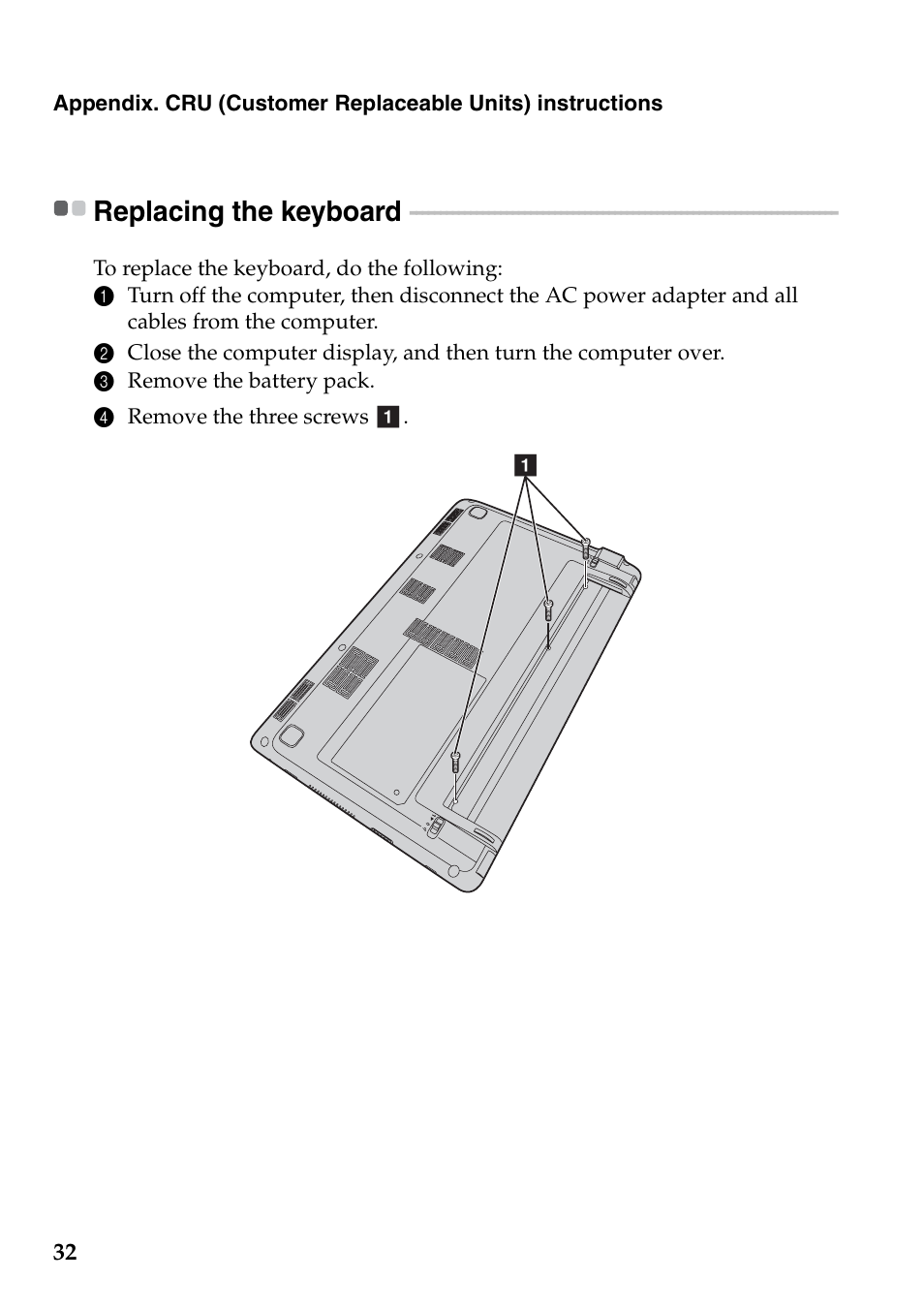 Replacing the keyboard | Lenovo E10-30 User Manual | Page 36 / 42