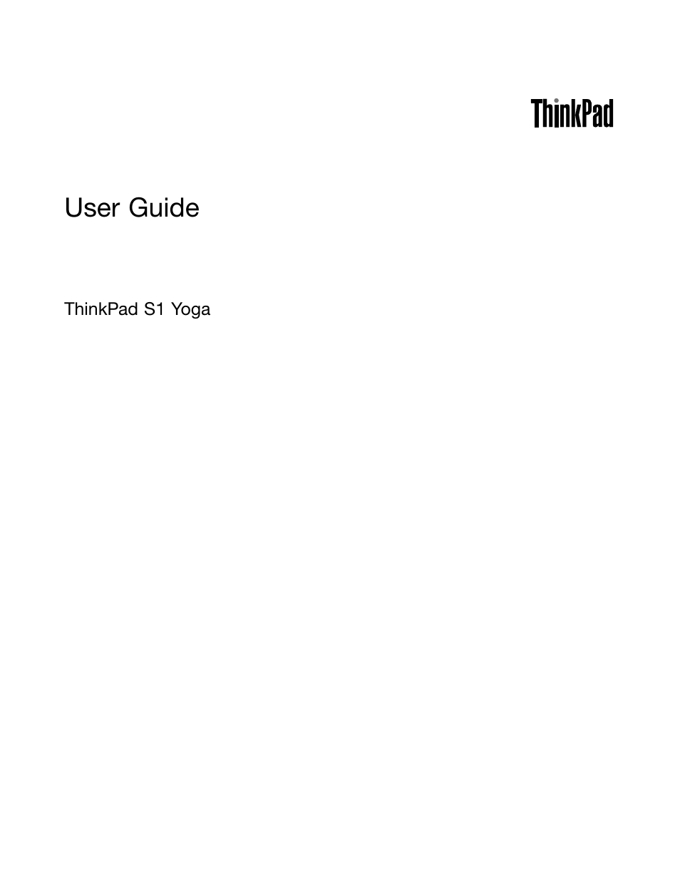 Lenovo ThinkPad Yoga User Manual | 152 pages