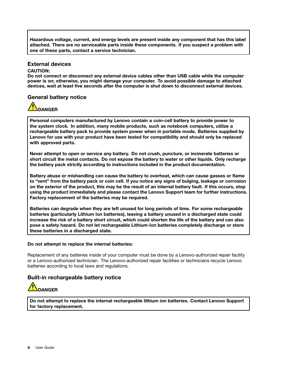 Lenovo ThinkPad Yoga User Manual | Page 12 / 152