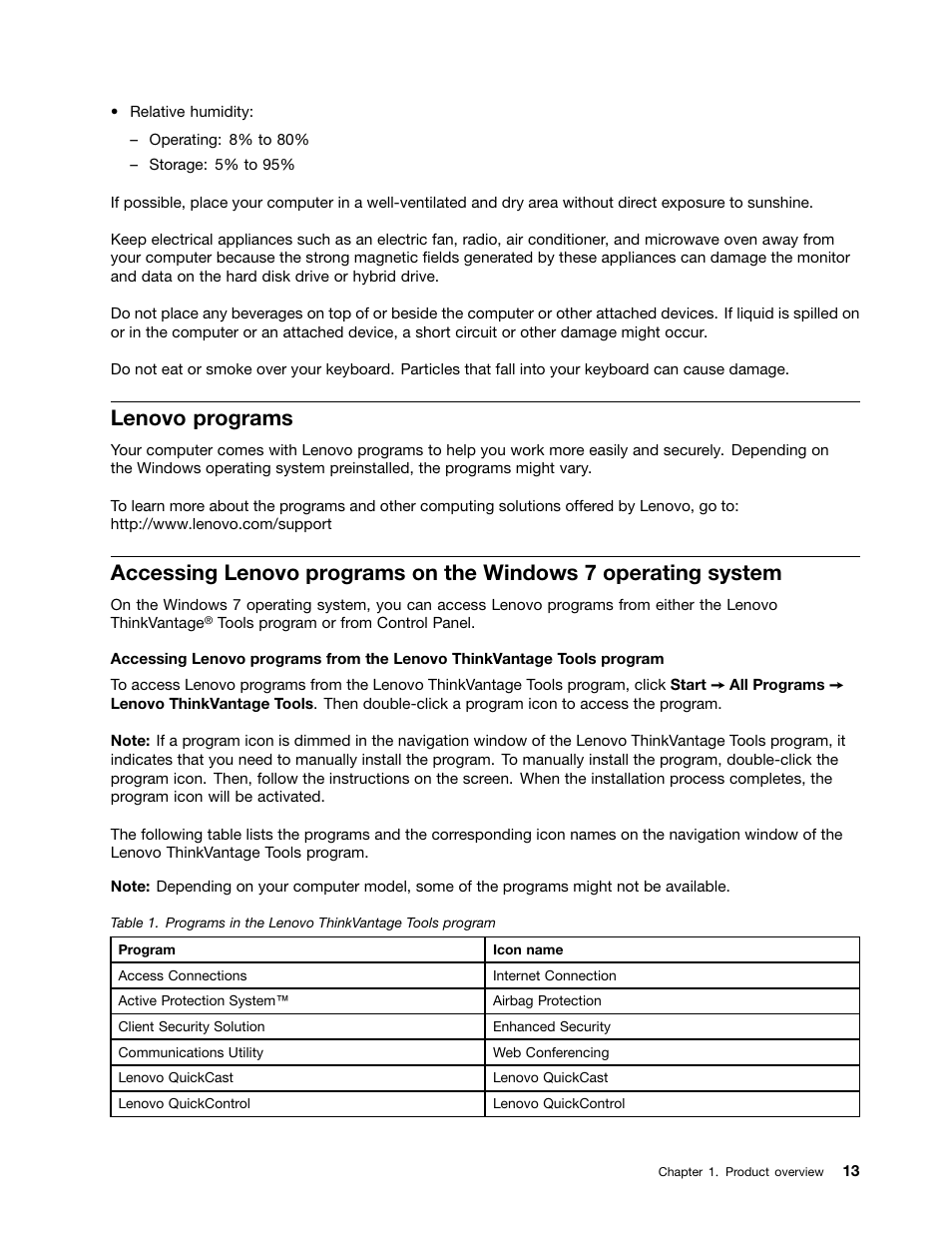 Lenovo programs | Lenovo ThinkPad Yoga User Manual | Page 29 / 152