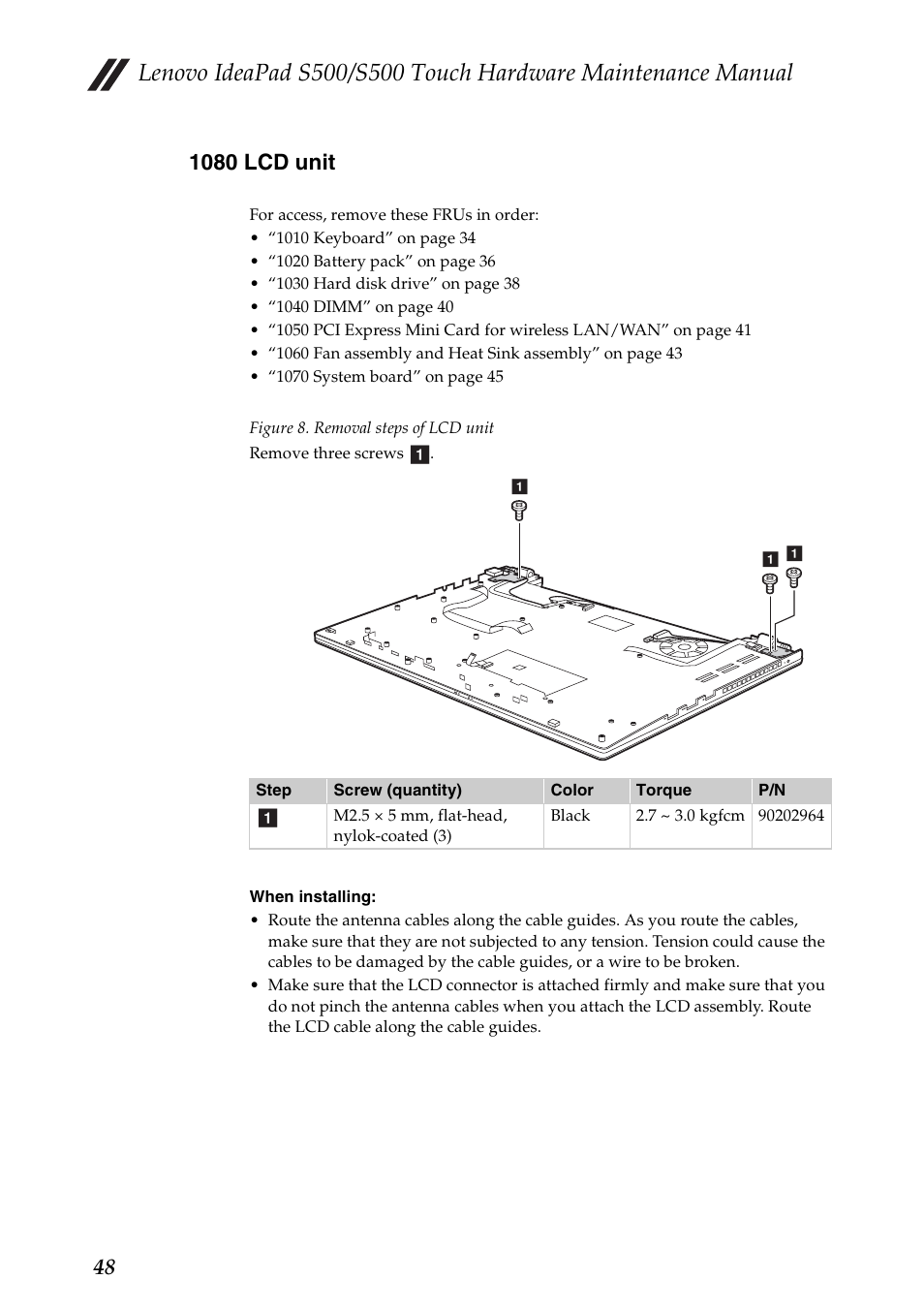 1080 lcd unit | Lenovo IdeaPad S500 Notebook User Manual | Page 52 / 84