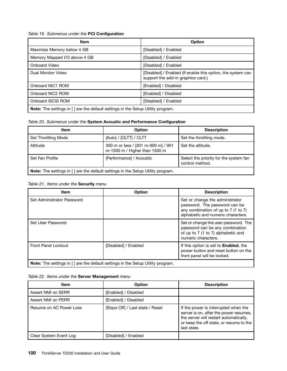Lenovo THINKSERVER TD230 User Manual | Page 110 / 150