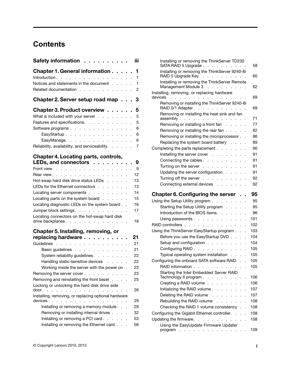 Lenovo THINKSERVER TD230 User Manual | Page 3 / 150