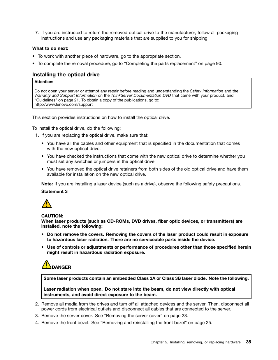 Lenovo THINKSERVER TD230 User Manual | Page 45 / 150