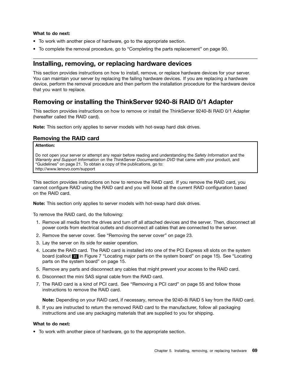 Lenovo THINKSERVER TD230 User Manual | Page 79 / 150