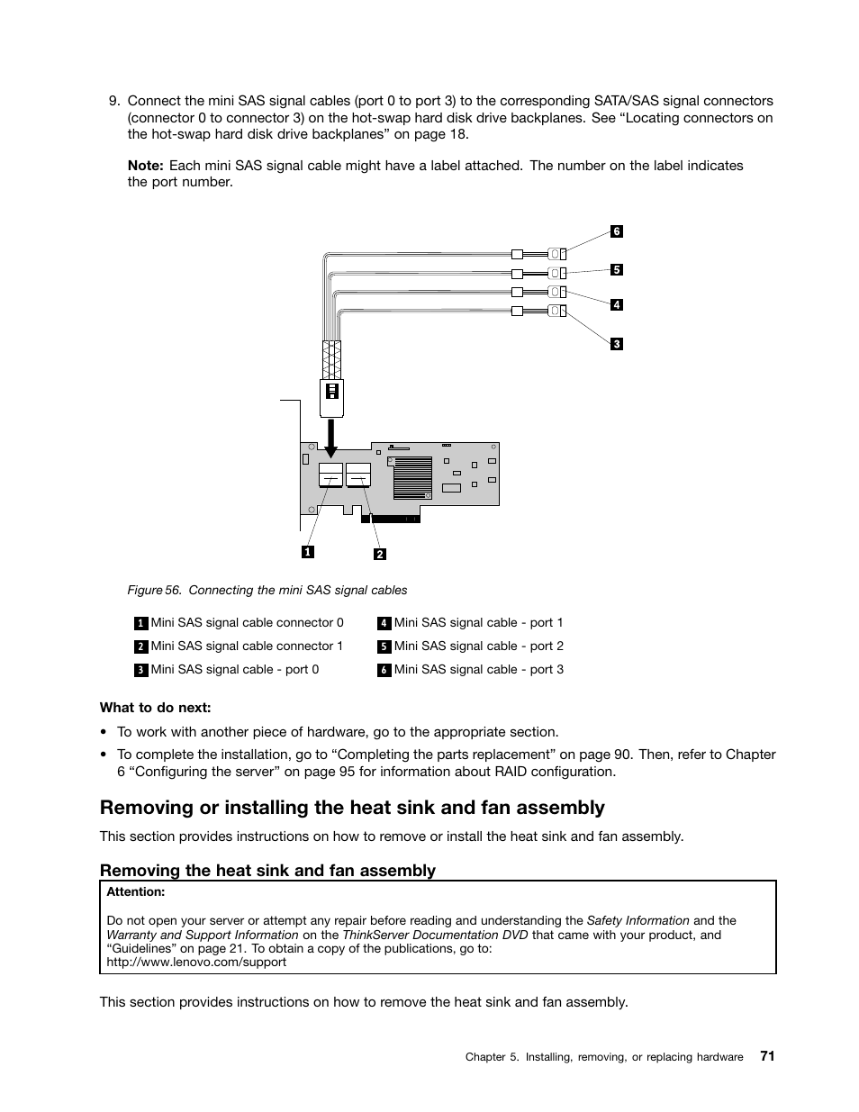 Removing the heat sink and fan assembly | Lenovo THINKSERVER TD230 User Manual | Page 81 / 150