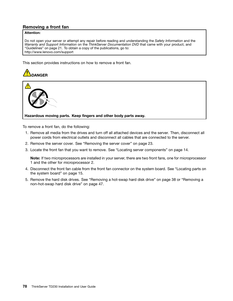 Lenovo THINKSERVER TD230 User Manual | Page 88 / 150