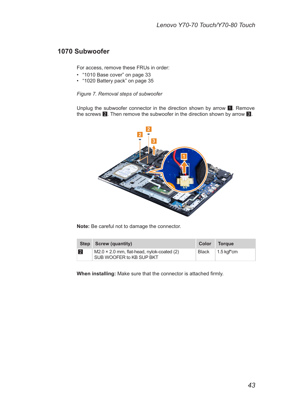 1070 subwoofer | Lenovo Y70-70 Touch Notebook User Manual | Page 47 / 81