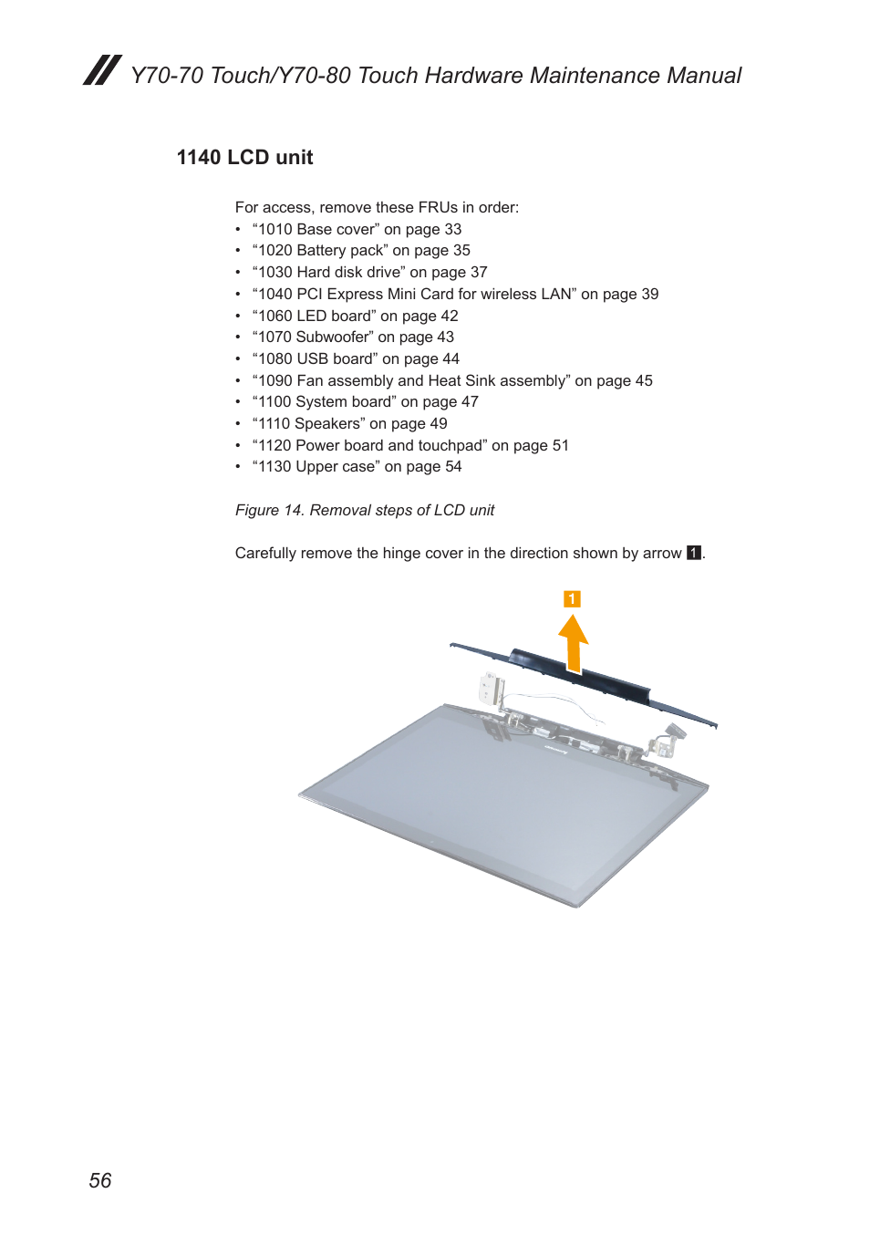 1140 lcd unit | Lenovo Y70-70 Touch Notebook User Manual | Page 60 / 81