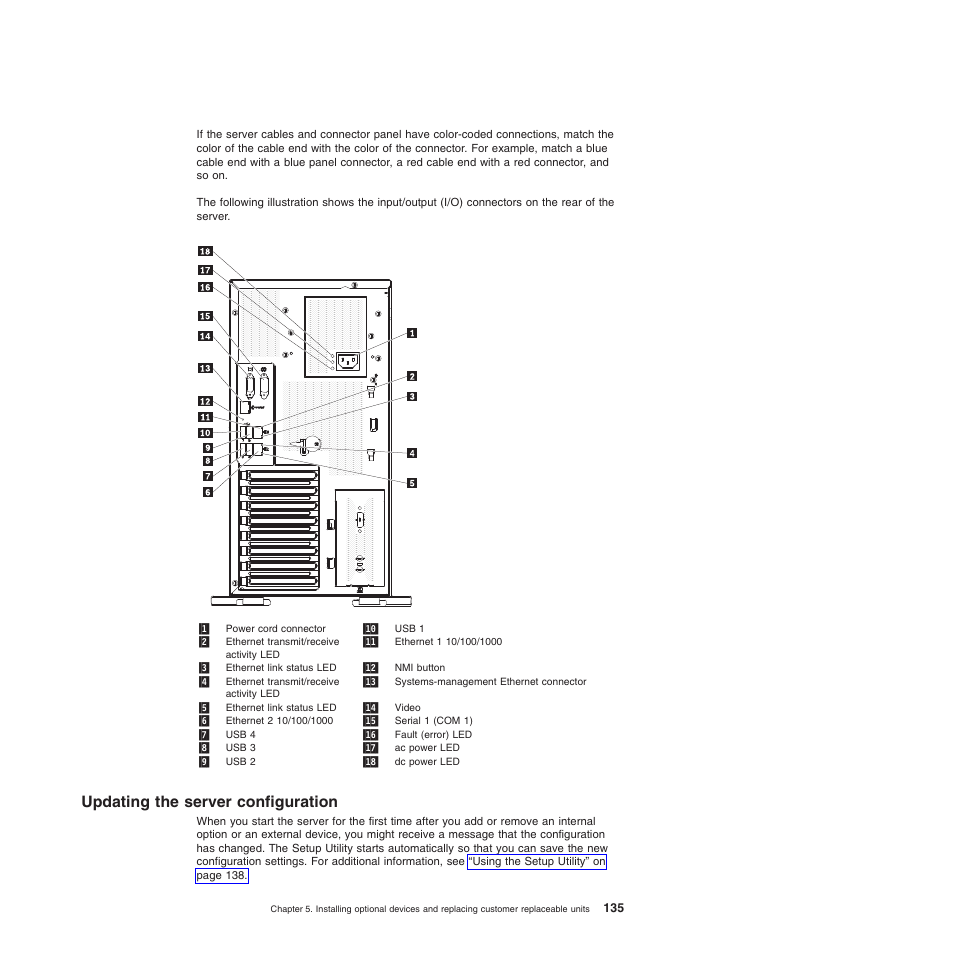 Updating the server configuration | Lenovo ThinkServer TD200 User Manual | Page 153 / 228