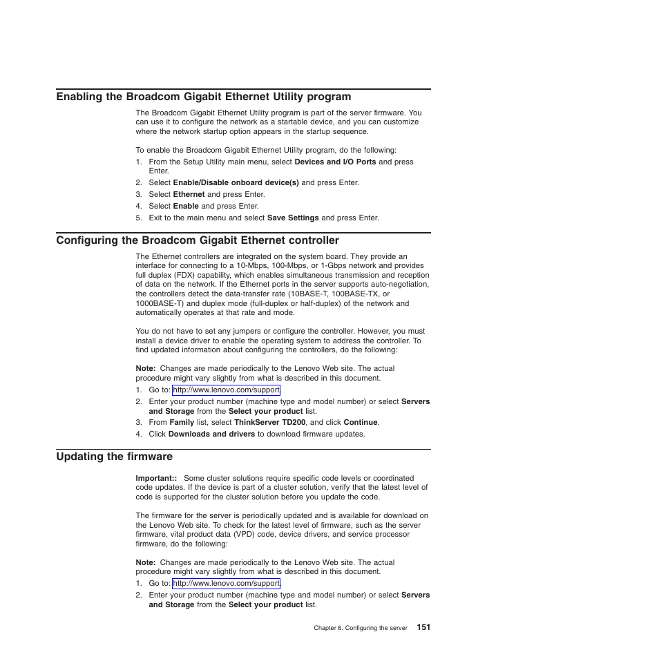 Updating the firmware | Lenovo ThinkServer TD200 User Manual | Page 169 / 228