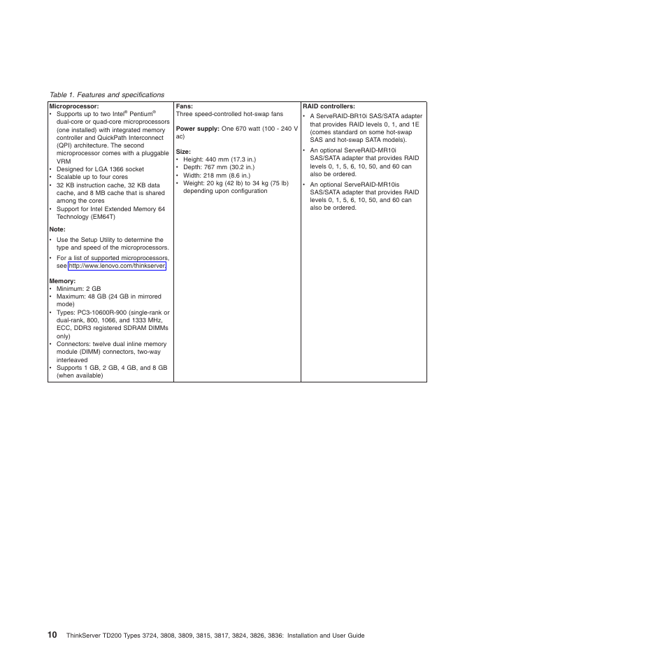 Lenovo ThinkServer TD200 User Manual | Page 28 / 228