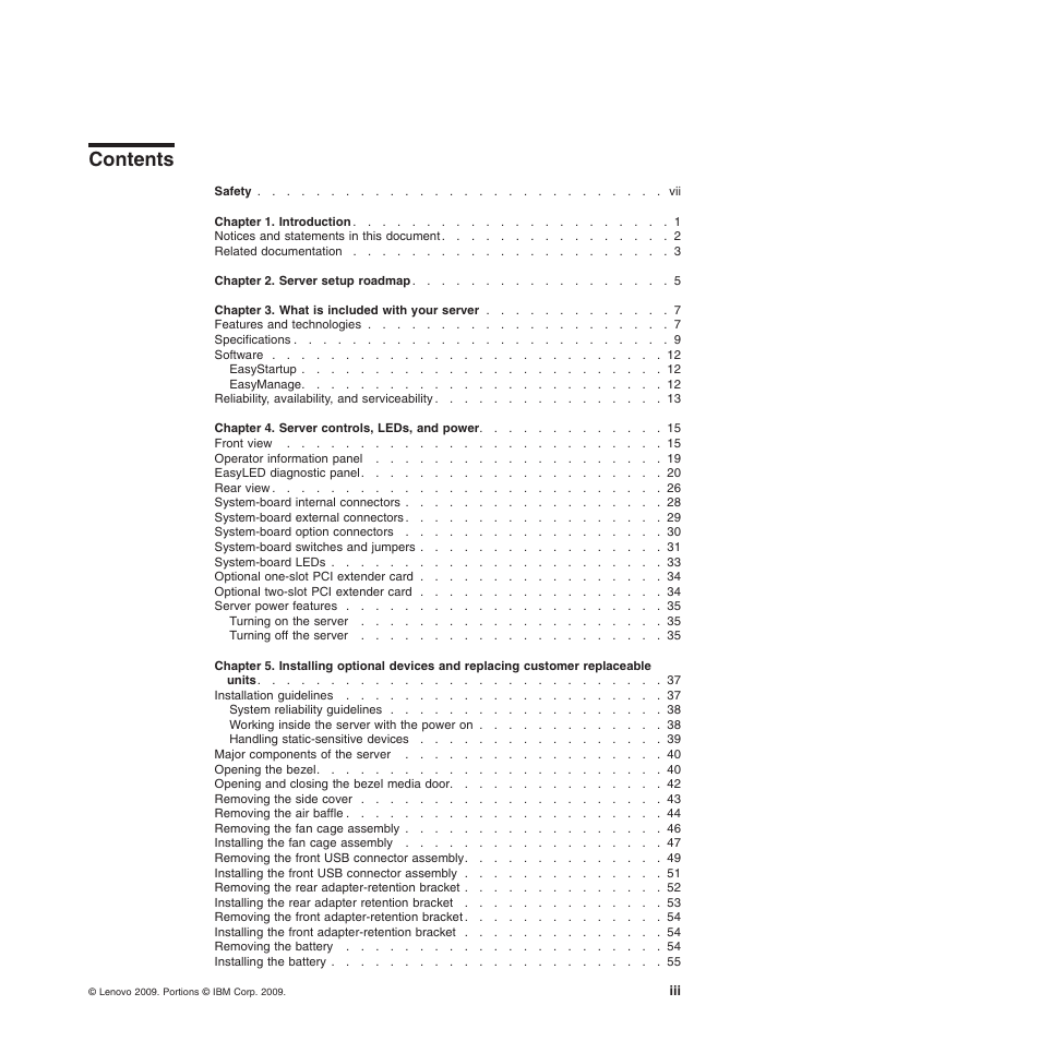 Lenovo ThinkServer TD200 User Manual | Page 5 / 228