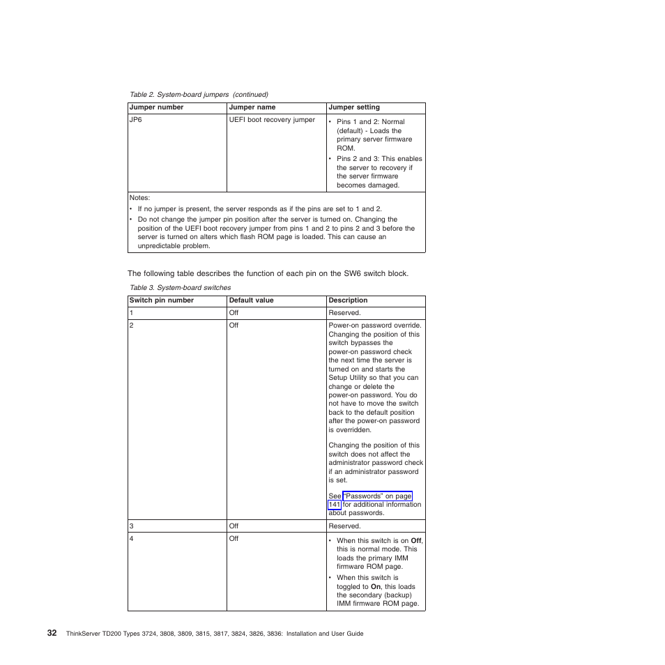 Lenovo ThinkServer TD200 User Manual | Page 50 / 228