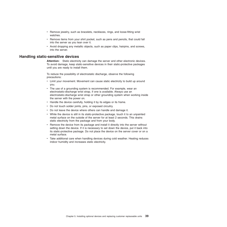 Handling static-sensitive devices | Lenovo ThinkServer TD200 User Manual | Page 57 / 228