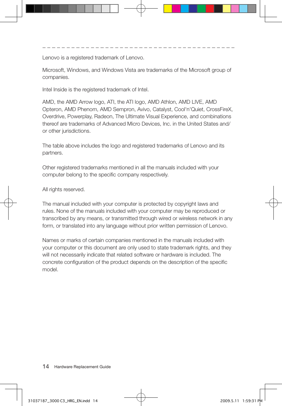 Lenovo 3000 C305 All-In-One User Manual | Page 17 / 17