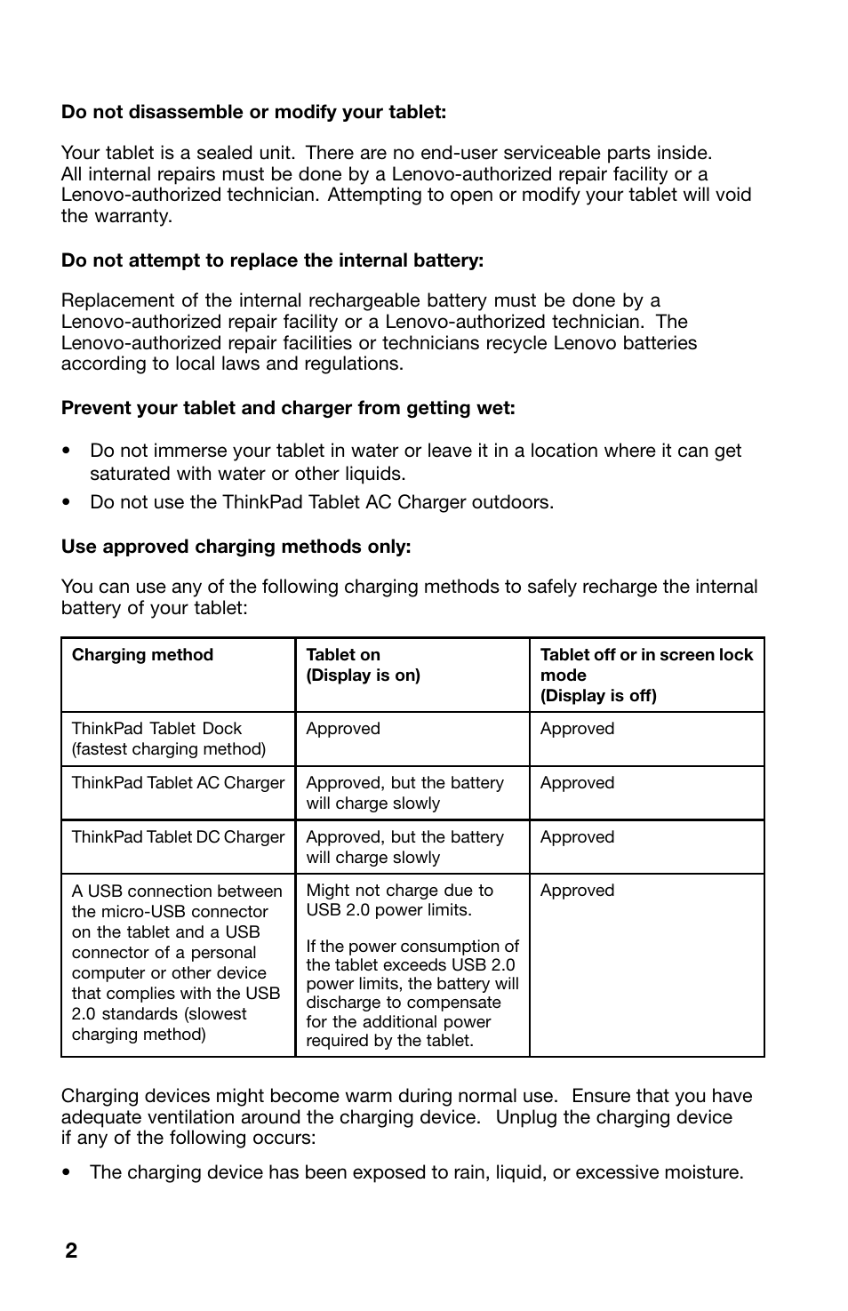 Lenovo ThinkPad Tablet User Manual | Page 2 / 20