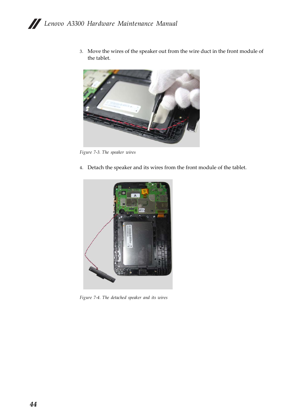 Lenovo a3300 hardware maintenance manual | Lenovo A7 30 Tablet User Manual | Page 48 / 66