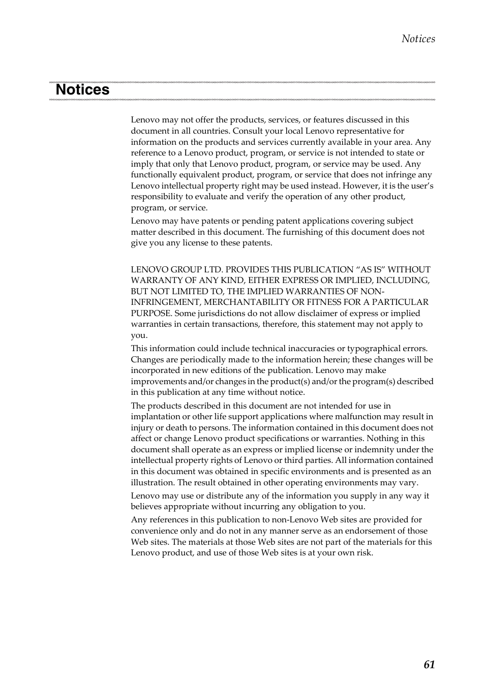 Notices | Lenovo A7 30 Tablet User Manual | Page 65 / 66