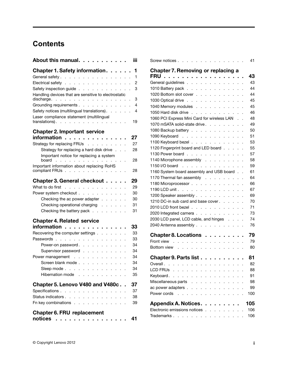 Lenovo V480c Notebook User Manual | Page 3 / 114