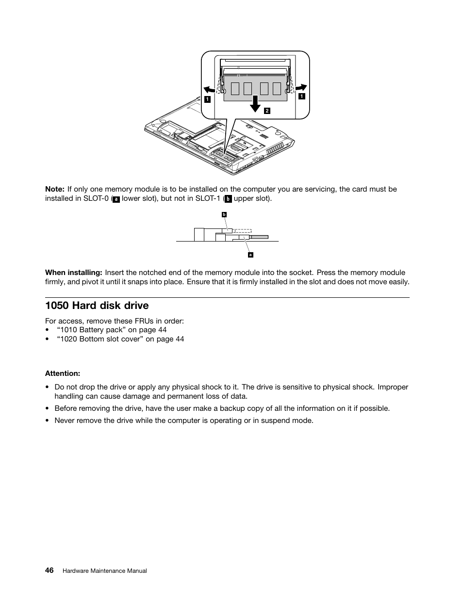 1050 hard disk drive | Lenovo V480c Notebook User Manual | Page 52 / 114