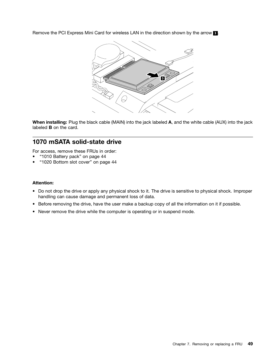 1070 msata solid-state drive | Lenovo V480c Notebook User Manual | Page 55 / 114