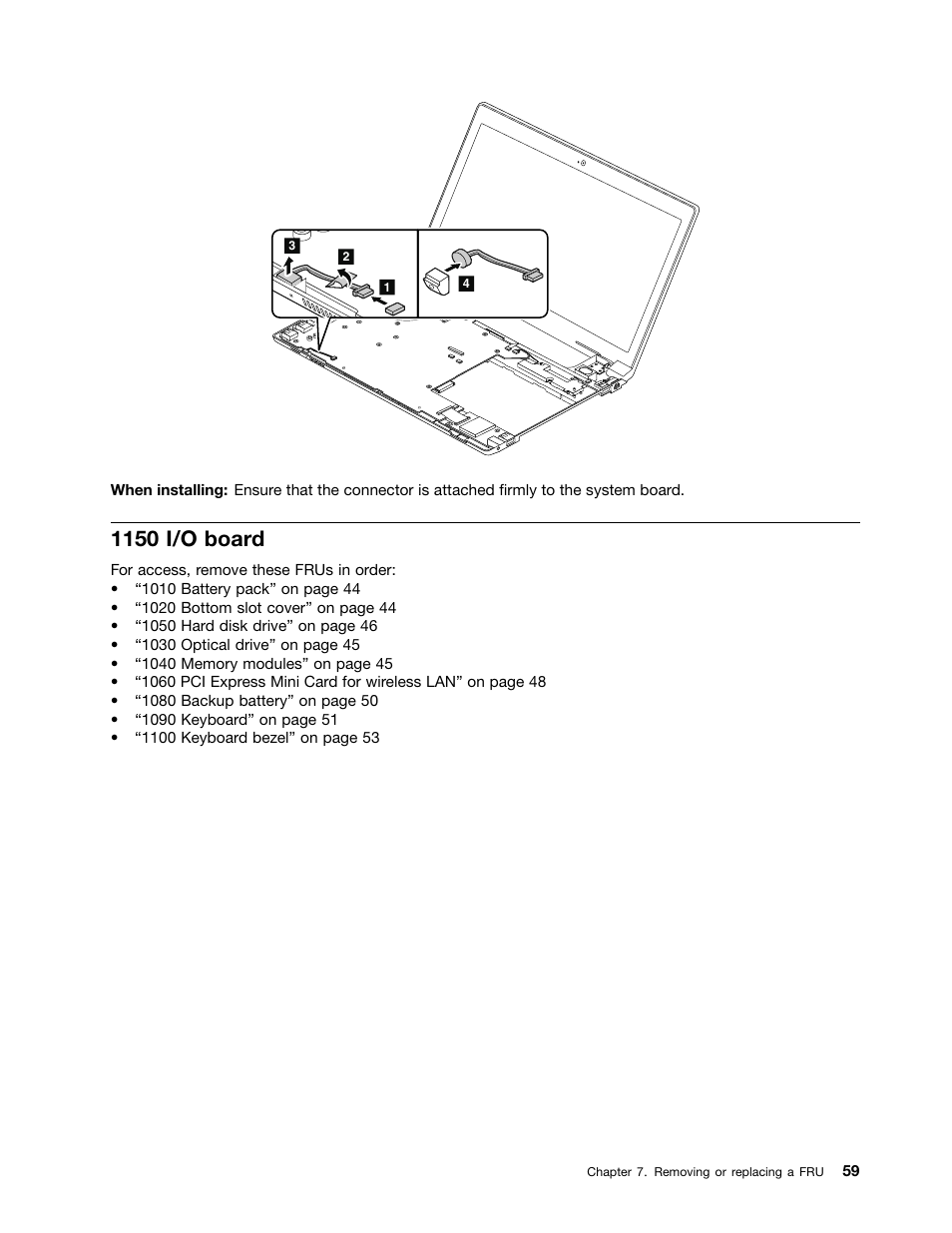 1150 i/o board | Lenovo V480c Notebook User Manual | Page 65 / 114