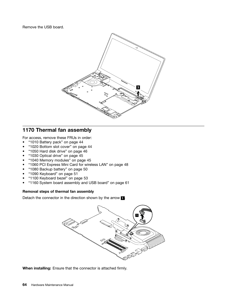 1170 thermal fan assembly | Lenovo V480c Notebook User Manual | Page 70 / 114