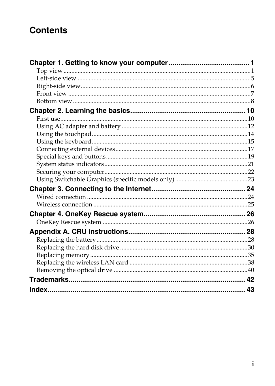 Lenovo IdeaPad N586 User Manual | Page 3 / 49