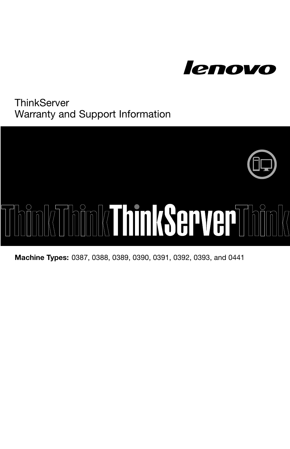 Lenovo ThinkServer TS430 User Manual | 36 pages