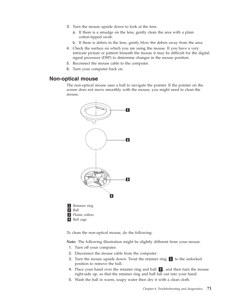 Non-optical mouse | Lenovo ThinkCentre A62 User Manual | Page 79 / 92