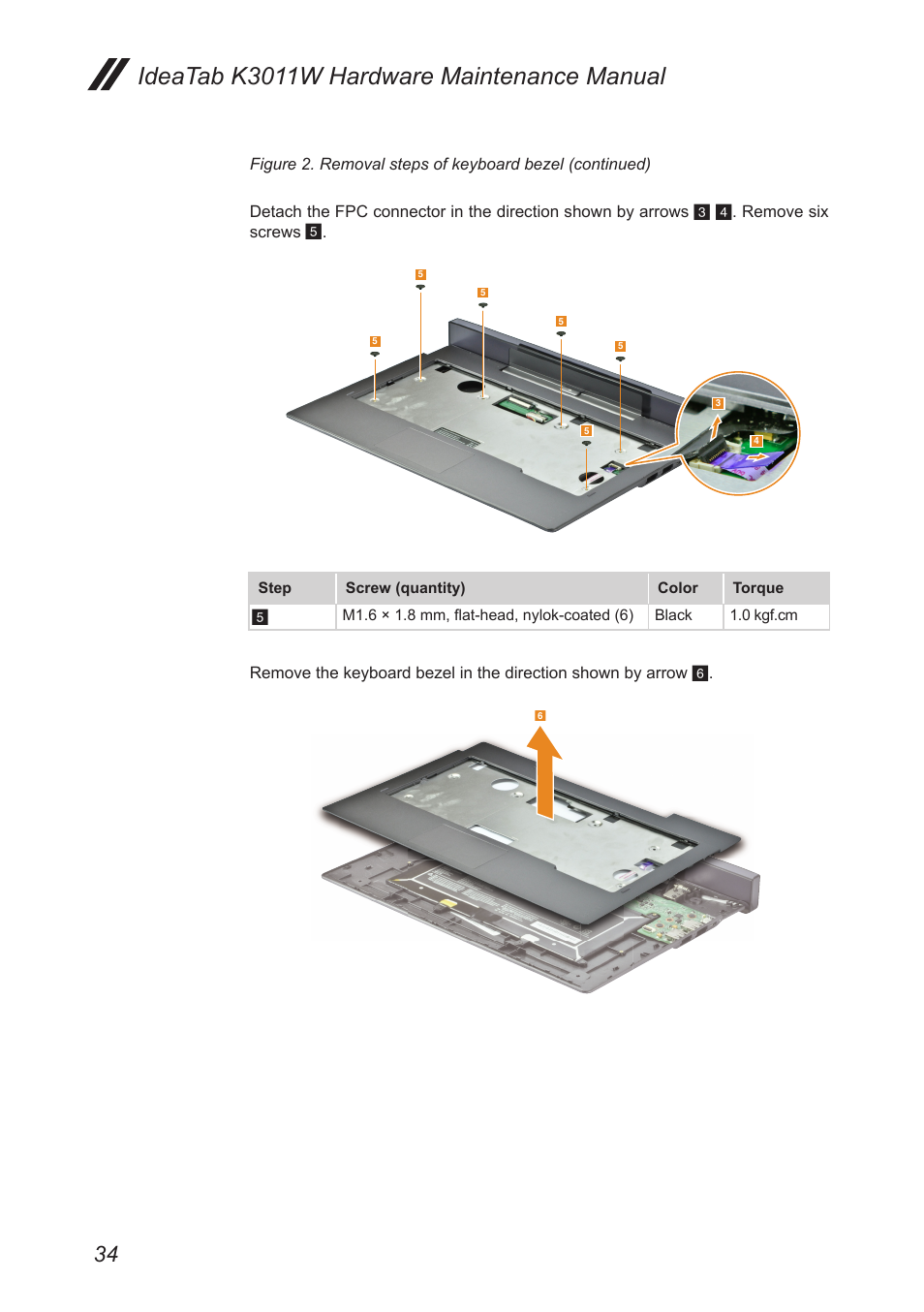 Ideatab k3011w hardware maintenance manual | Lenovo IdeaTab Lynx K3011W User Manual | Page 38 / 64