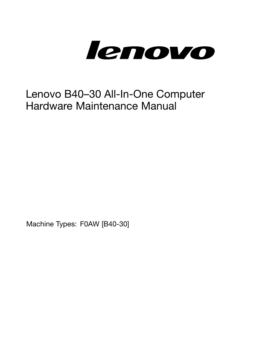 Lenovo B40-30 All-in-One User Manual | Page 3 / 63
