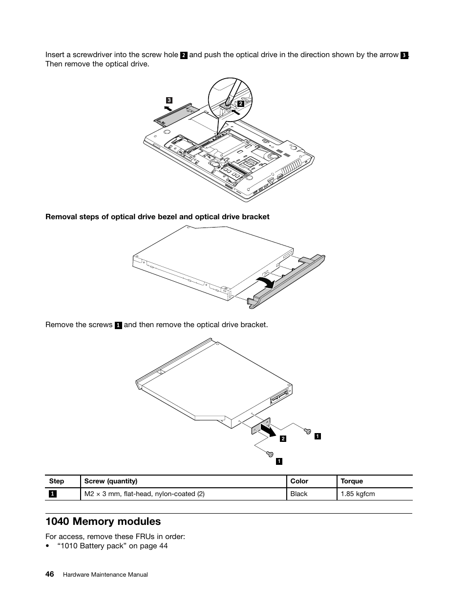 1040 memory modules | Lenovo B580 Notebook User Manual | Page 52 / 104