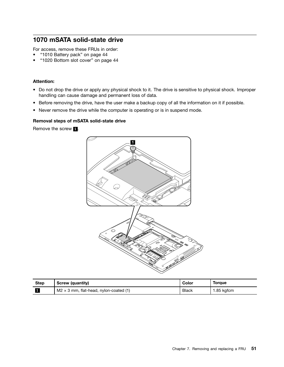 1070 msata solid-state drive | Lenovo B580 Notebook User Manual | Page 57 / 104