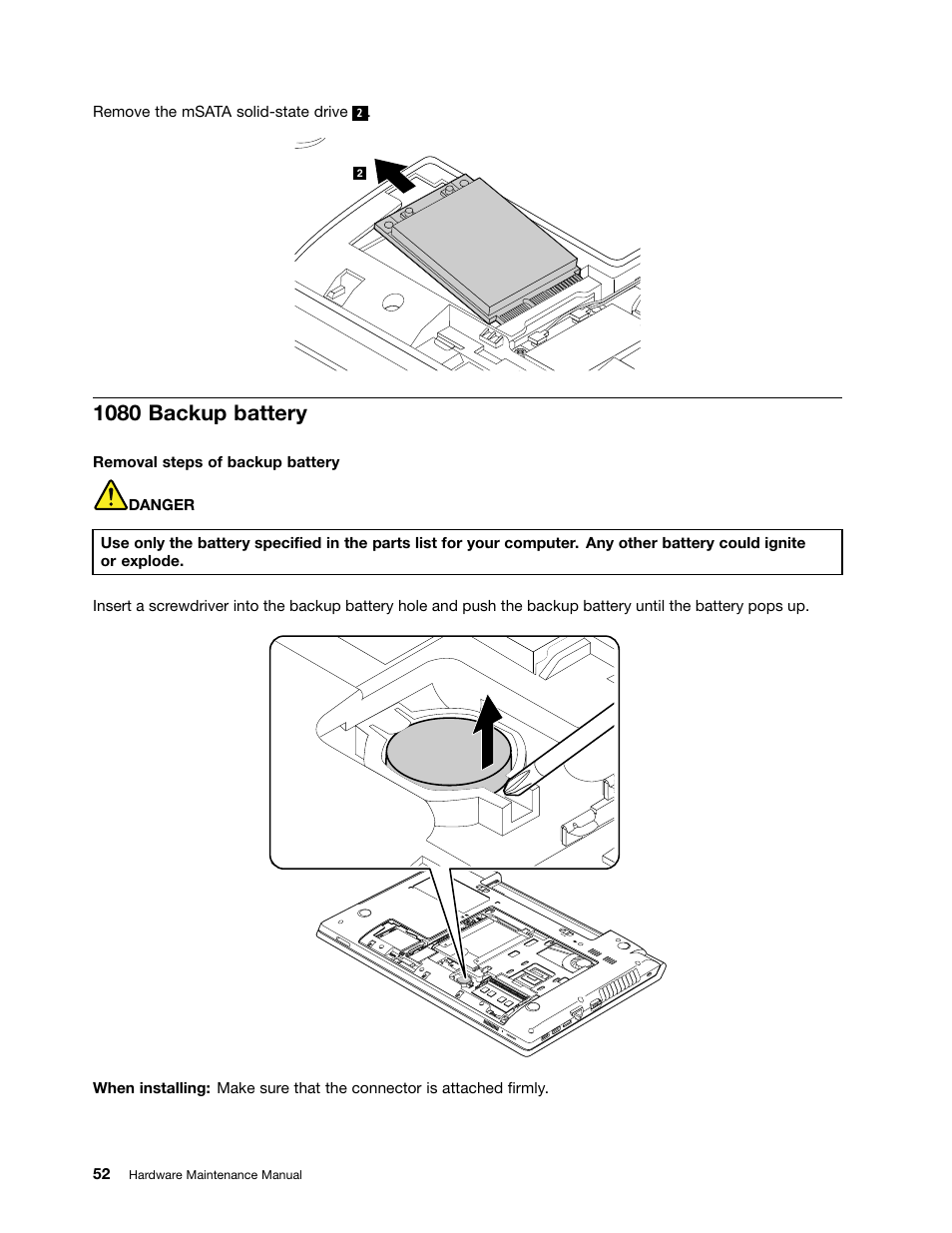 1080 backup battery | Lenovo B580 Notebook User Manual | Page 58 / 104