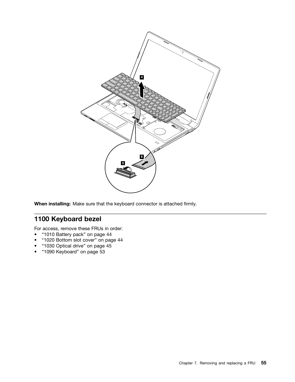 1100 keyboard bezel | Lenovo B580 Notebook User Manual | Page 61 / 104