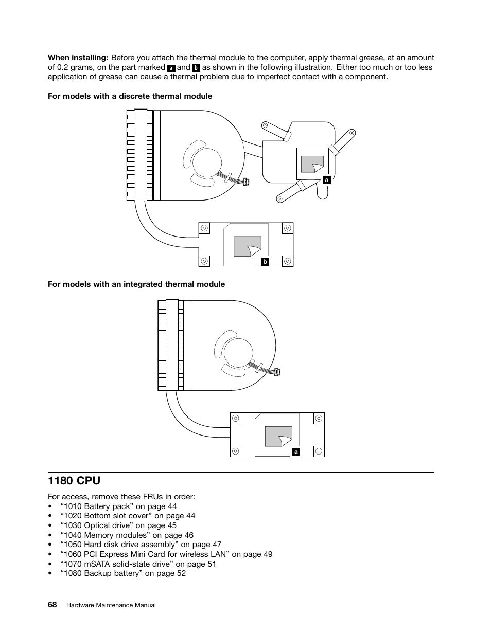 1180 cpu | Lenovo B580 Notebook User Manual | Page 74 / 104