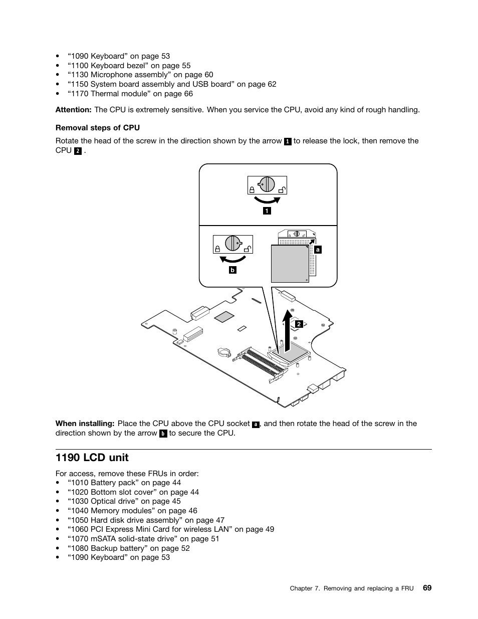 1190 lcd unit | Lenovo B580 Notebook User Manual | Page 75 / 104