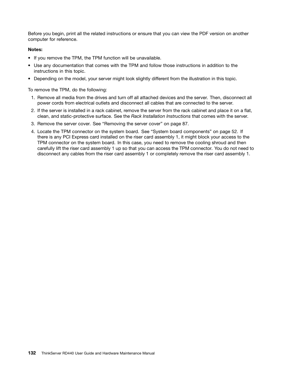 Lenovo ThinkServer RD440 User Manual | Page 144 / 240