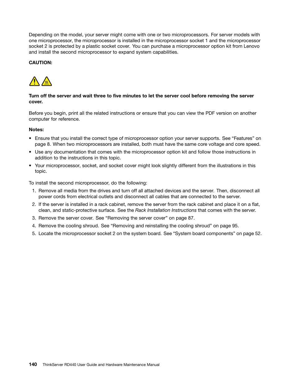 Lenovo ThinkServer RD440 User Manual | Page 152 / 240