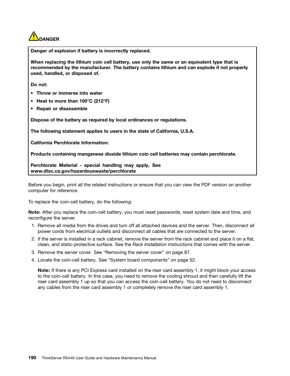 Lenovo ThinkServer RD440 User Manual | Page 202 / 240