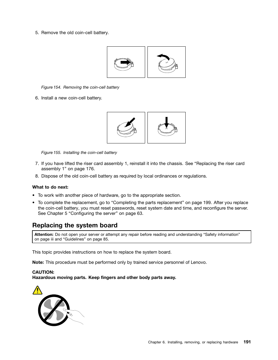 Replacing the system board | Lenovo ThinkServer RD440 User Manual | Page 203 / 240