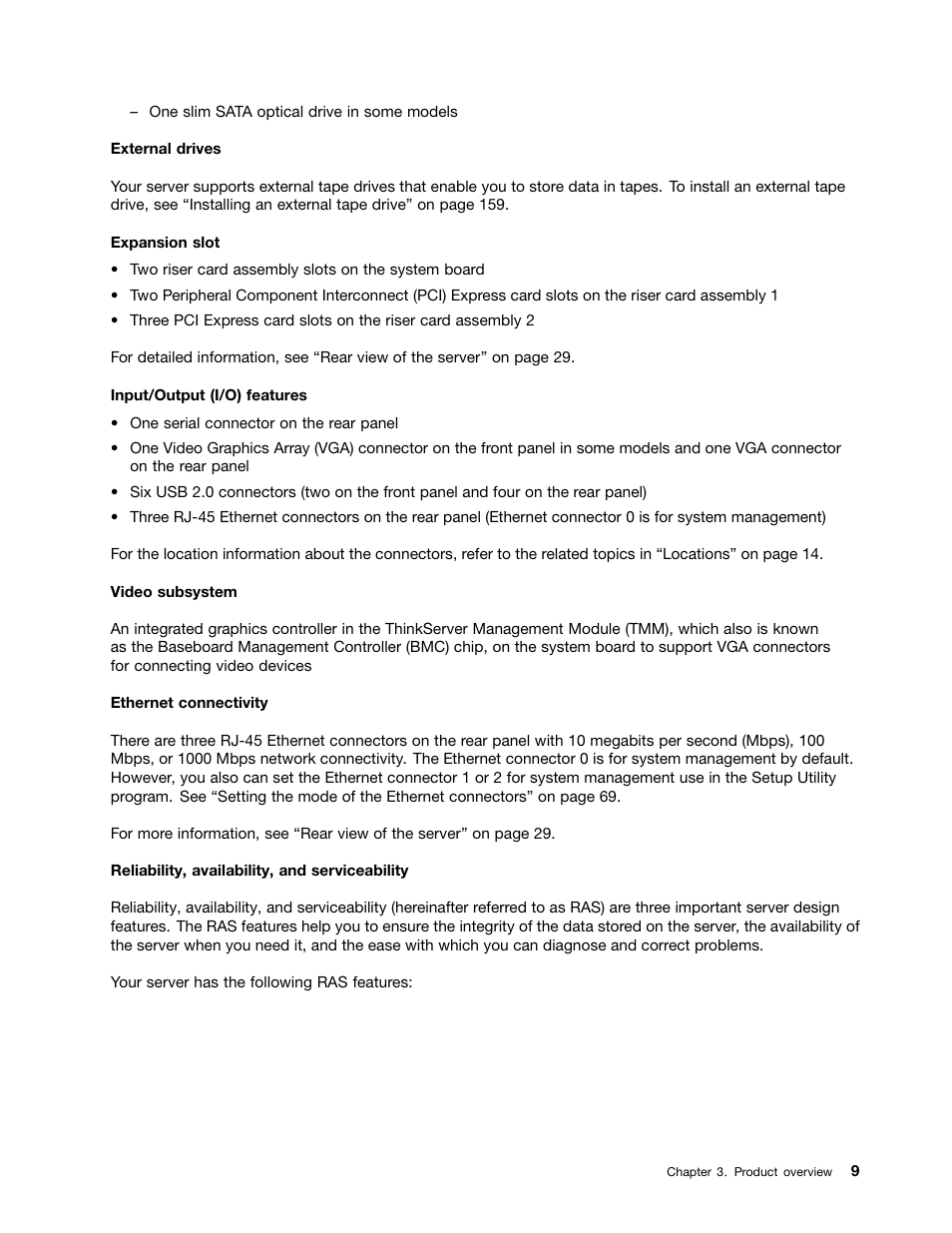 Lenovo ThinkServer RD440 User Manual | Page 21 / 240