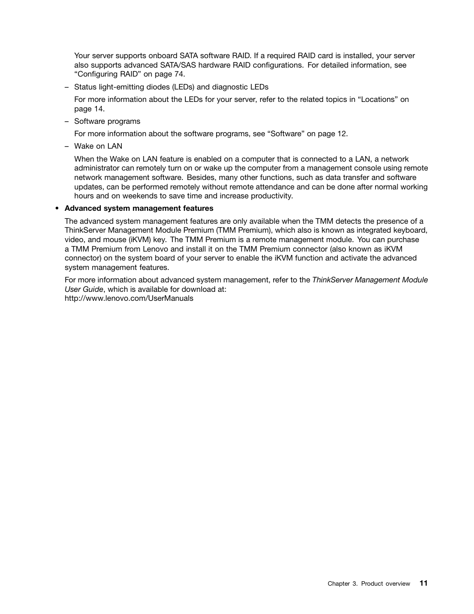 Lenovo ThinkServer RD440 User Manual | Page 23 / 240