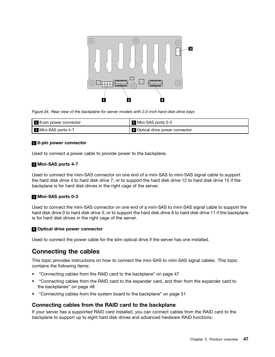 Connecting the cables | Lenovo ThinkServer RD440 User Manual | Page 59 / 240