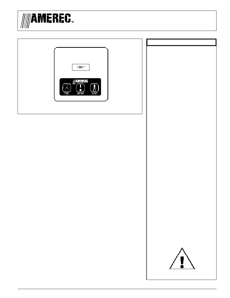 Amerec AK5 User Manual | 4 pages