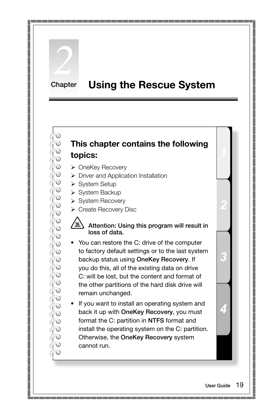 Using the rescue system | Lenovo IdeaCentre K315 User Manual | Page 24 / 39