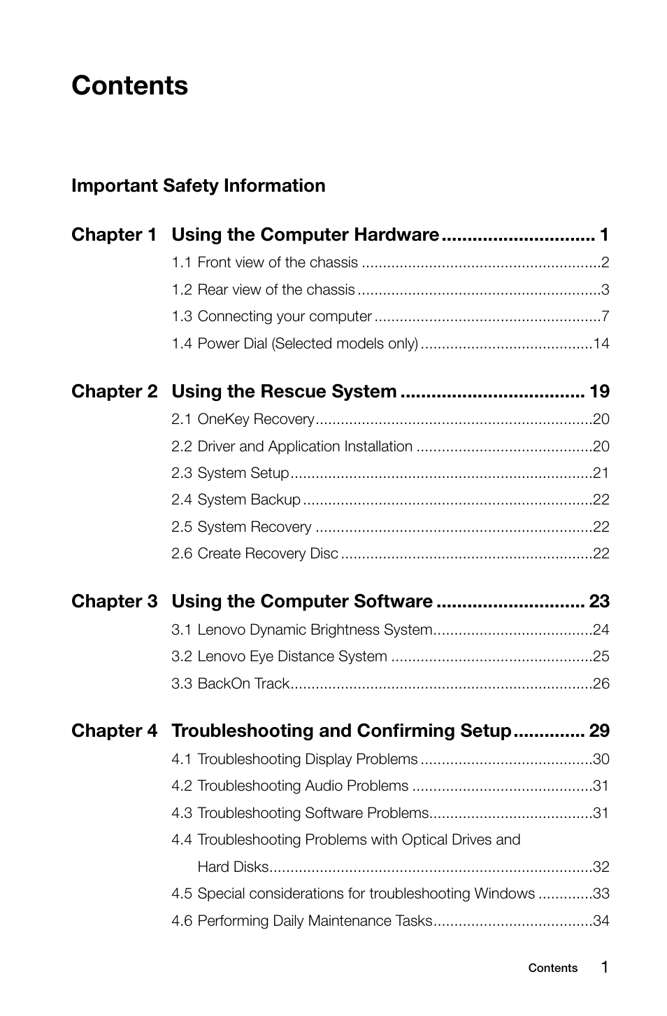 Lenovo IdeaCentre K315 User Manual | Page 4 / 39